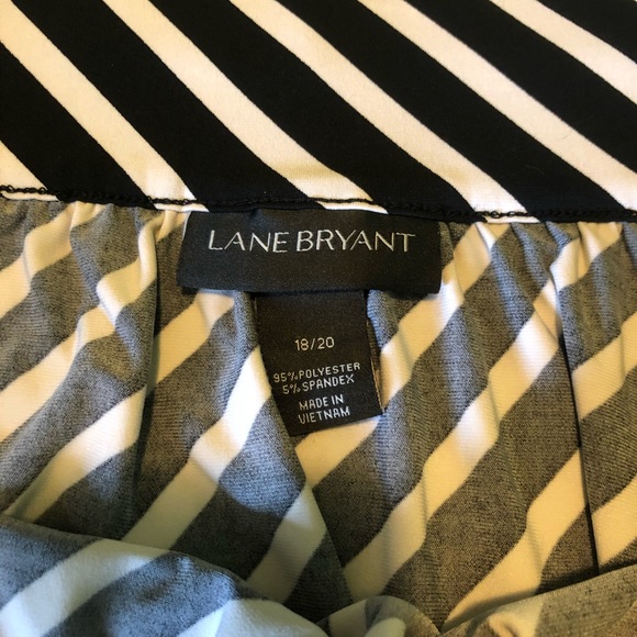 Lane Bryant black and white striped skirt - Picture 2 of 2
